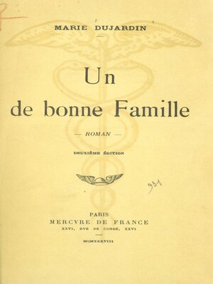 cover image of Un de bonne famille